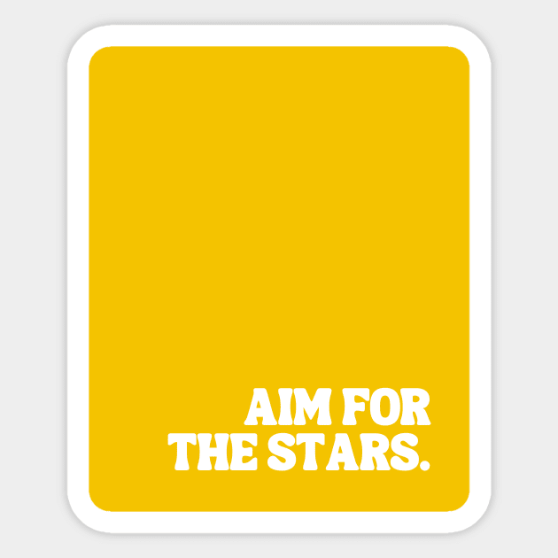 Yellow Aim For The Stars Sticker by April Twenty Fourth